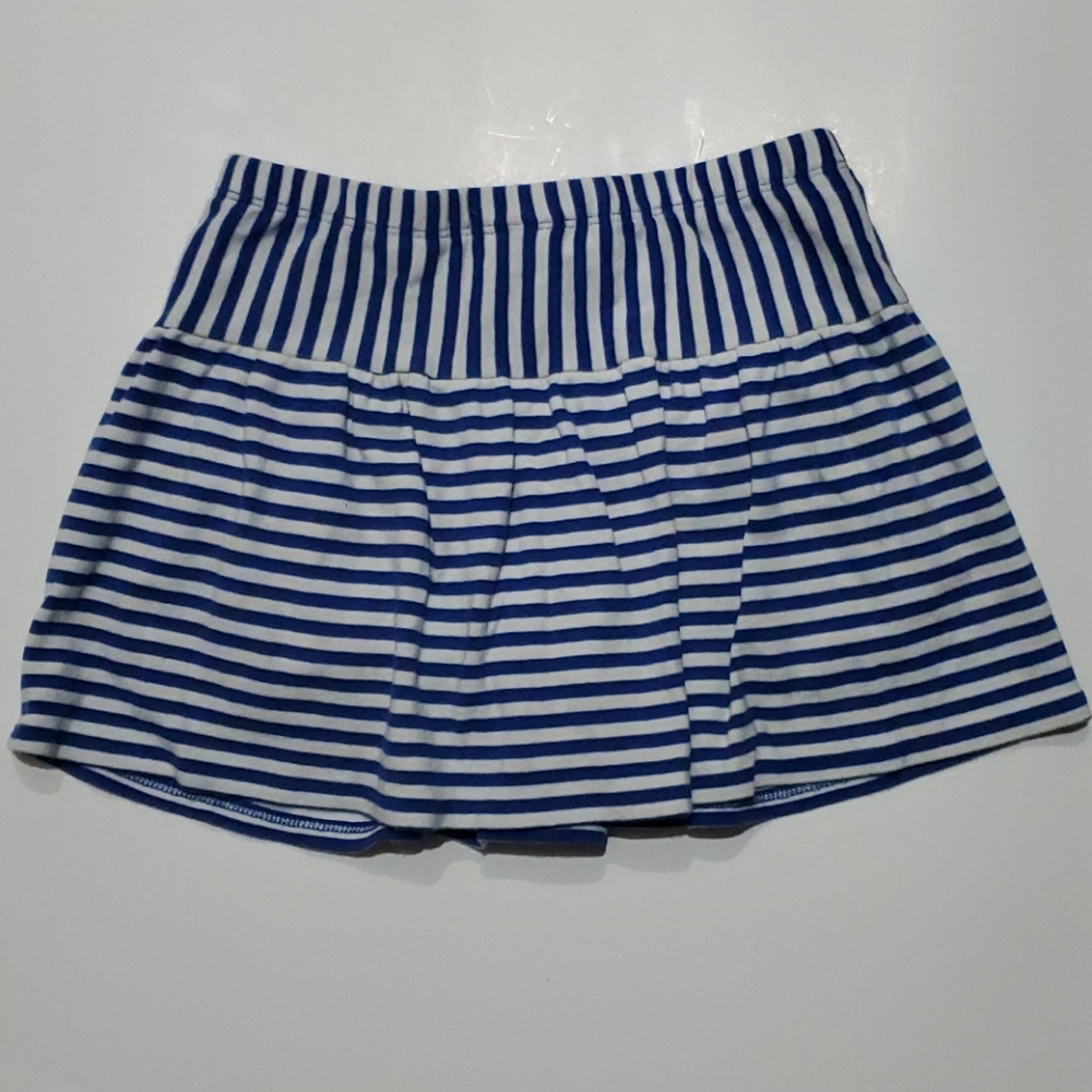 Gymboree Girls Blue & White Striped Skort-5 - Picture 8 of 10